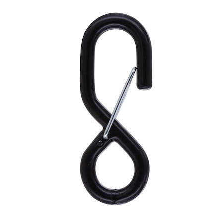 Us Cargo Control 1" Heavy Duty Black Vinyl Coated S-Hook w/ Keeper - 2,000 lbs. SH255